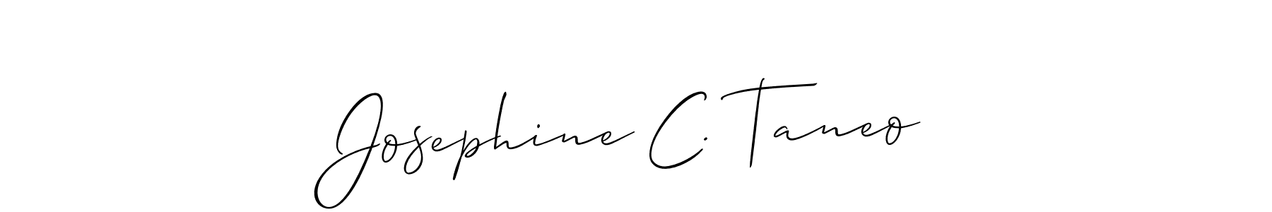 How to make Josephine C. Taneo signature? Allison_Script is a professional autograph style. Create handwritten signature for Josephine C. Taneo name. Josephine C. Taneo signature style 2 images and pictures png