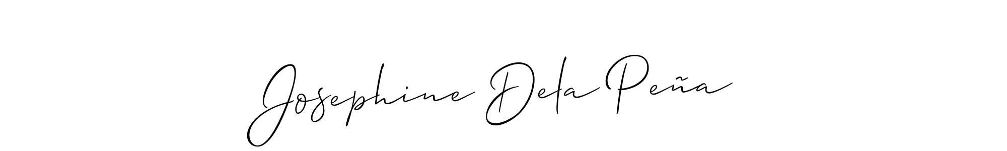 Allison_Script is a professional signature style that is perfect for those who want to add a touch of class to their signature. It is also a great choice for those who want to make their signature more unique. Get Josephine Dela Peña name to fancy signature for free. Josephine Dela Peña signature style 2 images and pictures png