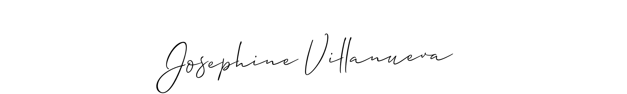Make a beautiful signature design for name Josephine Villanueva. With this signature (Allison_Script) style, you can create a handwritten signature for free. Josephine Villanueva signature style 2 images and pictures png