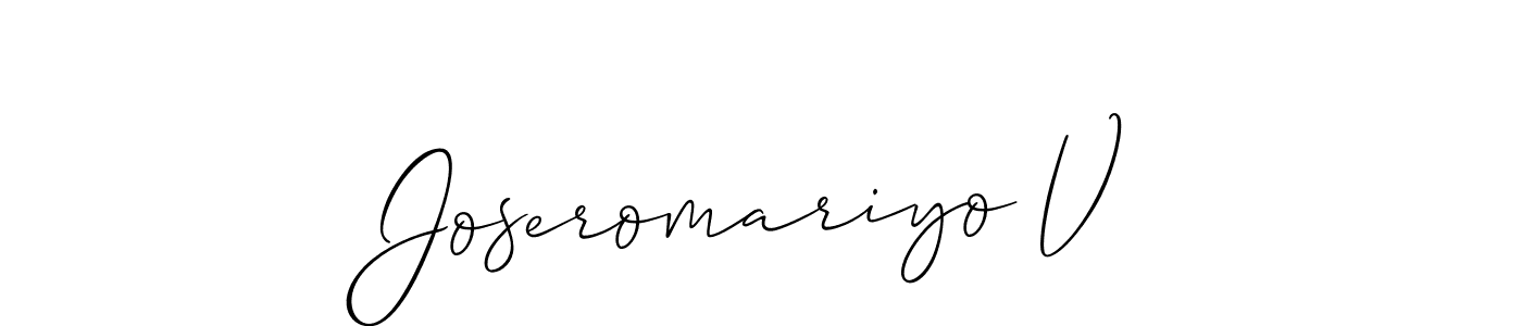 Make a beautiful signature design for name Joseromariyo V. Use this online signature maker to create a handwritten signature for free. Joseromariyo V signature style 2 images and pictures png