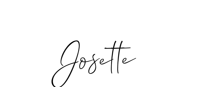 Allison_Script is a professional signature style that is perfect for those who want to add a touch of class to their signature. It is also a great choice for those who want to make their signature more unique. Get Josette name to fancy signature for free. Josette signature style 2 images and pictures png