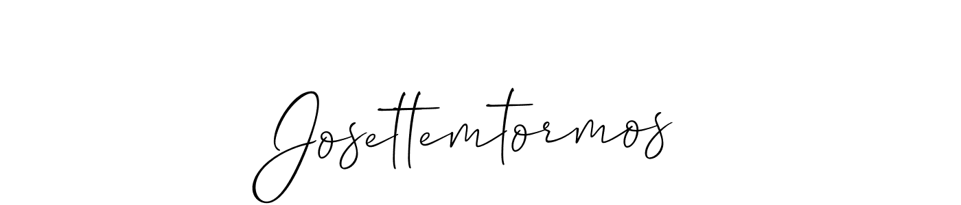 Create a beautiful signature design for name Josettemtormos. With this signature (Allison_Script) fonts, you can make a handwritten signature for free. Josettemtormos signature style 2 images and pictures png