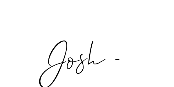 if you are searching for the best signature style for your name Josh -. so please give up your signature search. here we have designed multiple signature styles  using Allison_Script. Josh - signature style 2 images and pictures png