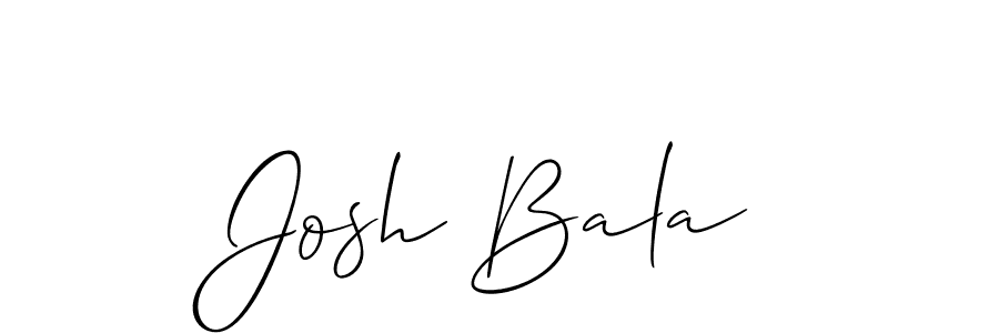 The best way (Allison_Script) to make a short signature is to pick only two or three words in your name. The name Josh Bala include a total of six letters. For converting this name. Josh Bala signature style 2 images and pictures png