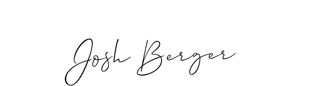 How to make Josh Berger name signature. Use Allison_Script style for creating short signs online. This is the latest handwritten sign. Josh Berger signature style 2 images and pictures png