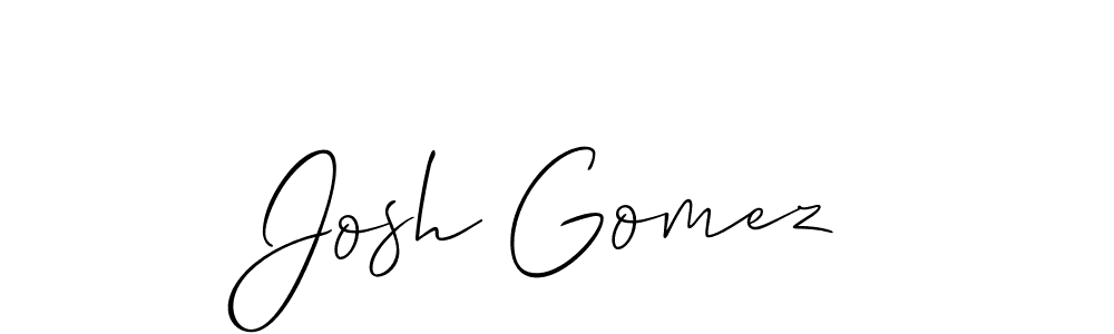 Josh Gomez stylish signature style. Best Handwritten Sign (Allison_Script) for my name. Handwritten Signature Collection Ideas for my name Josh Gomez. Josh Gomez signature style 2 images and pictures png