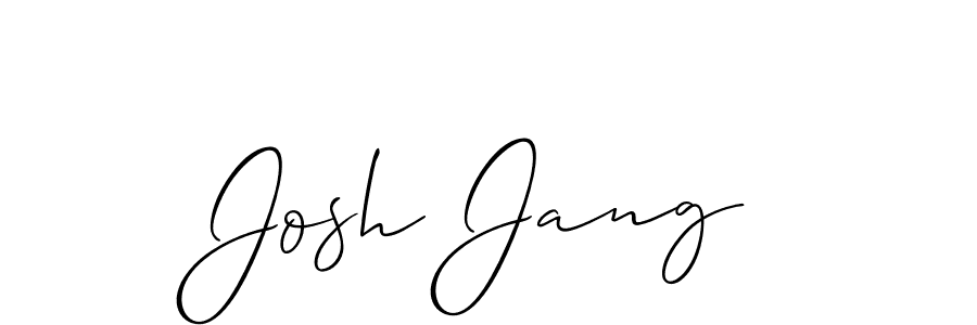 Make a beautiful signature design for name Josh Jang. With this signature (Allison_Script) style, you can create a handwritten signature for free. Josh Jang signature style 2 images and pictures png