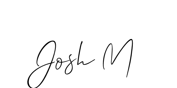 if you are searching for the best signature style for your name Josh M. so please give up your signature search. here we have designed multiple signature styles  using Allison_Script. Josh M signature style 2 images and pictures png