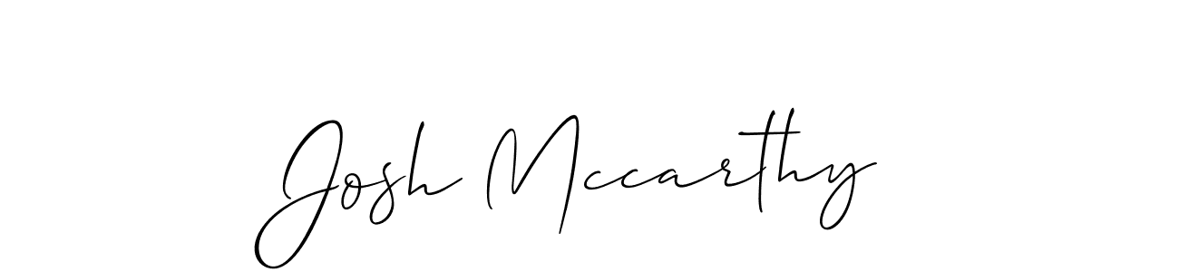 Make a beautiful signature design for name Josh Mccarthy. With this signature (Allison_Script) style, you can create a handwritten signature for free. Josh Mccarthy signature style 2 images and pictures png