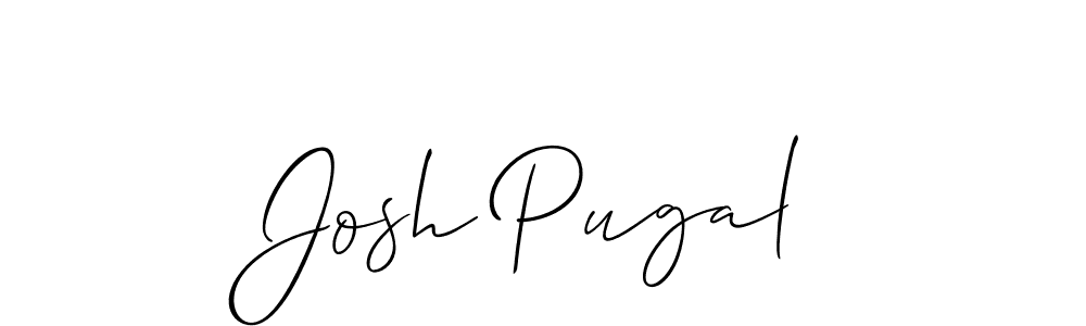 How to make Josh Pugal signature? Allison_Script is a professional autograph style. Create handwritten signature for Josh Pugal name. Josh Pugal signature style 2 images and pictures png