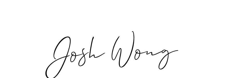 How to make Josh Wong signature? Allison_Script is a professional autograph style. Create handwritten signature for Josh Wong name. Josh Wong signature style 2 images and pictures png
