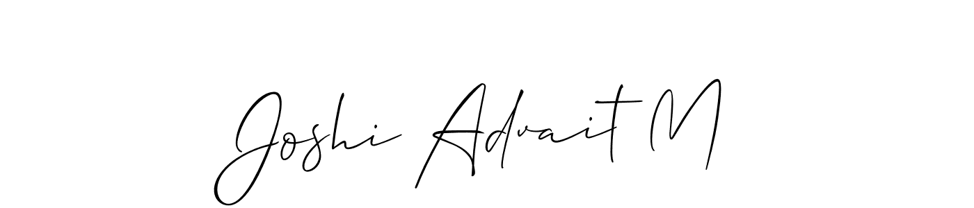 Similarly Allison_Script is the best handwritten signature design. Signature creator online .You can use it as an online autograph creator for name Joshi Advait M. Joshi Advait M signature style 2 images and pictures png