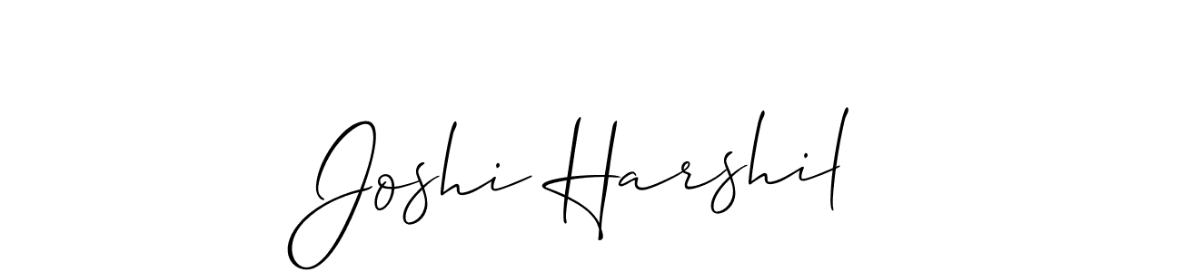 It looks lik you need a new signature style for name Joshi Harshil. Design unique handwritten (Allison_Script) signature with our free signature maker in just a few clicks. Joshi Harshil signature style 2 images and pictures png