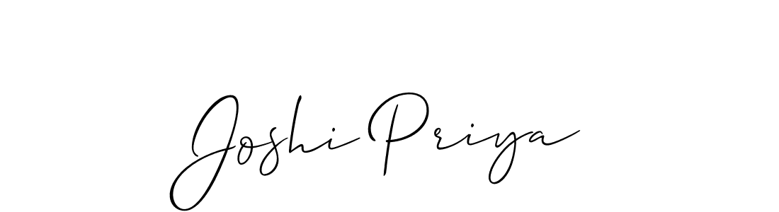 Make a beautiful signature design for name Joshi Priya. With this signature (Allison_Script) style, you can create a handwritten signature for free. Joshi Priya signature style 2 images and pictures png
