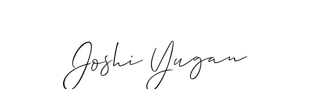 How to make Joshi Yugan name signature. Use Allison_Script style for creating short signs online. This is the latest handwritten sign. Joshi Yugan signature style 2 images and pictures png