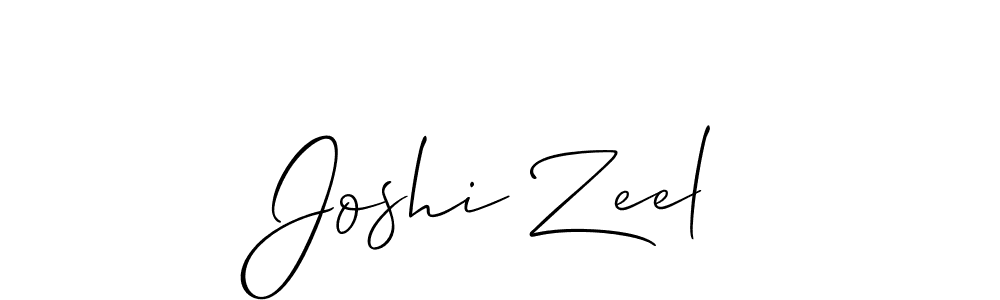 Make a beautiful signature design for name Joshi Zeel. With this signature (Allison_Script) style, you can create a handwritten signature for free. Joshi Zeel signature style 2 images and pictures png