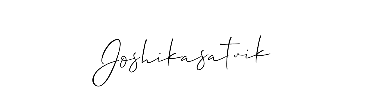 Make a short Joshikasatvik signature style. Manage your documents anywhere anytime using Allison_Script. Create and add eSignatures, submit forms, share and send files easily. Joshikasatvik signature style 2 images and pictures png