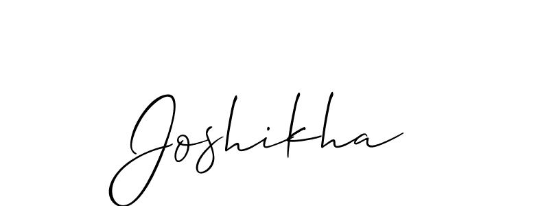 Make a short Joshikha signature style. Manage your documents anywhere anytime using Allison_Script. Create and add eSignatures, submit forms, share and send files easily. Joshikha signature style 2 images and pictures png