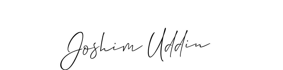 Design your own signature with our free online signature maker. With this signature software, you can create a handwritten (Allison_Script) signature for name Joshim Uddin. Joshim Uddin signature style 2 images and pictures png