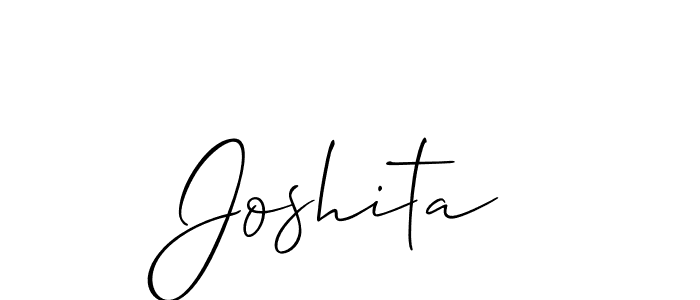 Also You can easily find your signature by using the search form. We will create Joshita name handwritten signature images for you free of cost using Allison_Script sign style. Joshita signature style 2 images and pictures png