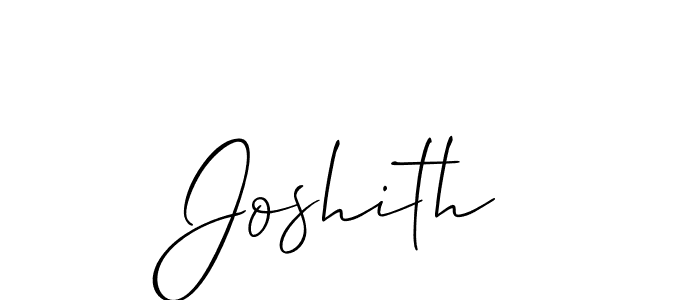 It looks lik you need a new signature style for name Joshith. Design unique handwritten (Allison_Script) signature with our free signature maker in just a few clicks. Joshith signature style 2 images and pictures png