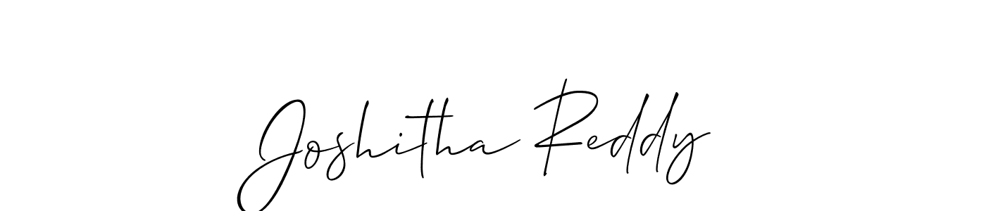 How to make Joshitha Reddy signature? Allison_Script is a professional autograph style. Create handwritten signature for Joshitha Reddy name. Joshitha Reddy signature style 2 images and pictures png