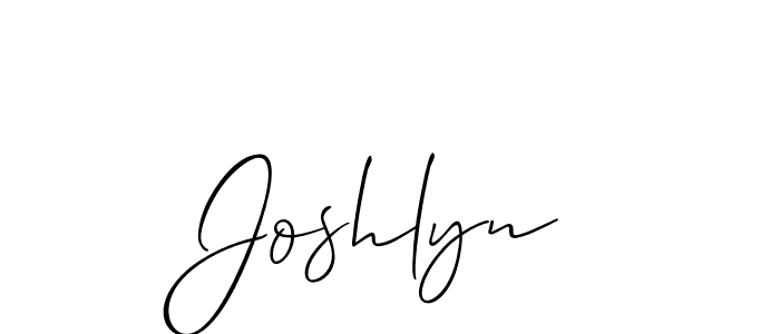 Create a beautiful signature design for name Joshlyn. With this signature (Allison_Script) fonts, you can make a handwritten signature for free. Joshlyn signature style 2 images and pictures png