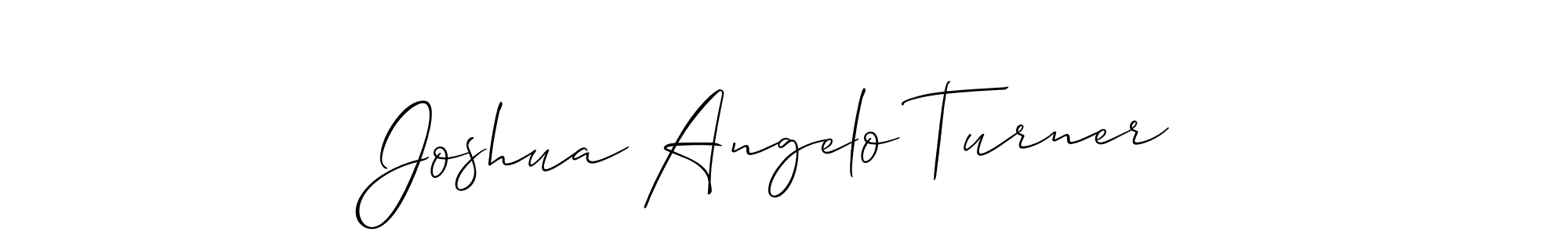 Make a short Joshua Angelo Turner signature style. Manage your documents anywhere anytime using Allison_Script. Create and add eSignatures, submit forms, share and send files easily. Joshua Angelo Turner signature style 2 images and pictures png