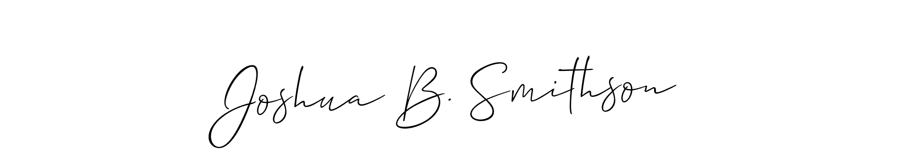 Check out images of Autograph of Joshua B. Smithson name. Actor Joshua B. Smithson Signature Style. Allison_Script is a professional sign style online. Joshua B. Smithson signature style 2 images and pictures png