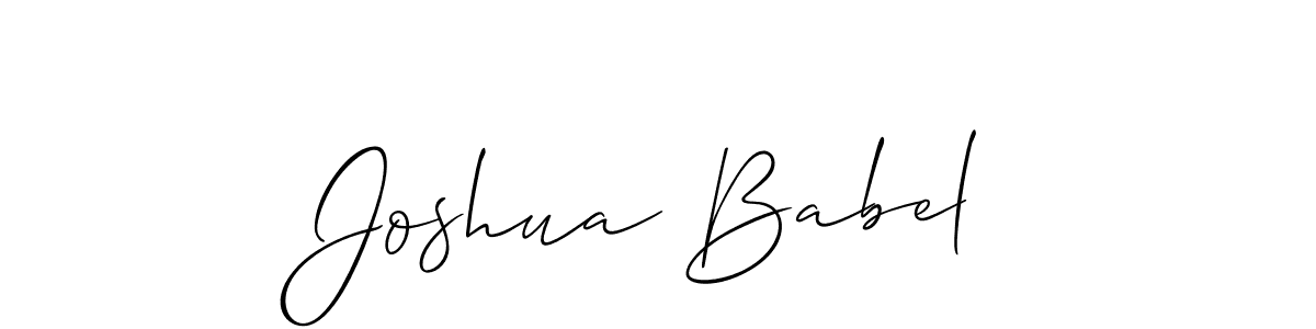 Joshua Babel stylish signature style. Best Handwritten Sign (Allison_Script) for my name. Handwritten Signature Collection Ideas for my name Joshua Babel. Joshua Babel signature style 2 images and pictures png