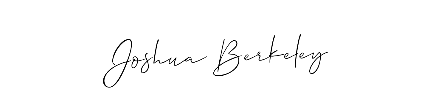 You should practise on your own different ways (Allison_Script) to write your name (Joshua Berkeley) in signature. don't let someone else do it for you. Joshua Berkeley signature style 2 images and pictures png