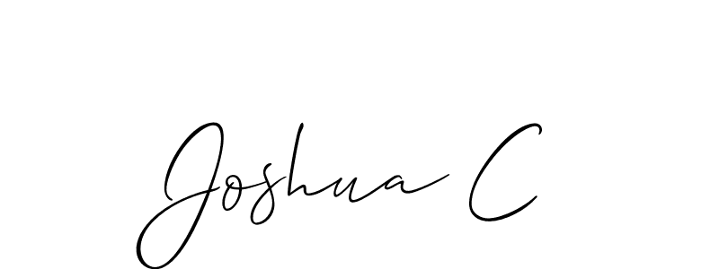 Joshua C stylish signature style. Best Handwritten Sign (Allison_Script) for my name. Handwritten Signature Collection Ideas for my name Joshua C. Joshua C signature style 2 images and pictures png