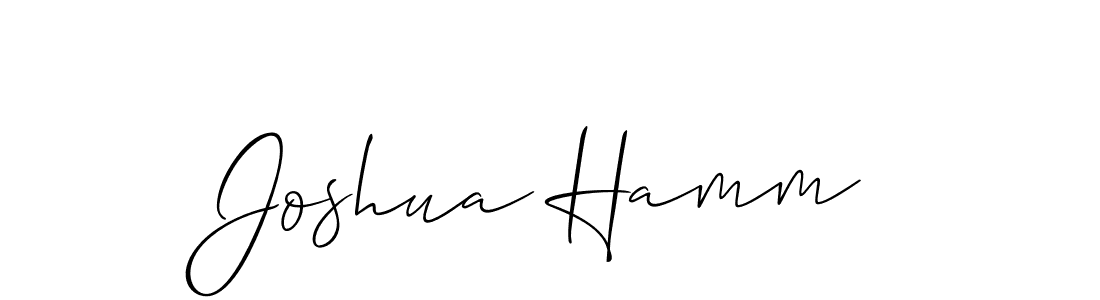 Make a short Joshua Hamm signature style. Manage your documents anywhere anytime using Allison_Script. Create and add eSignatures, submit forms, share and send files easily. Joshua Hamm signature style 2 images and pictures png