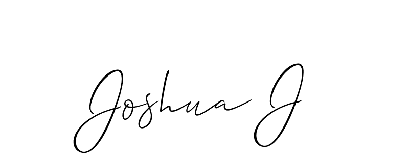 How to make Joshua J signature? Allison_Script is a professional autograph style. Create handwritten signature for Joshua J name. Joshua J signature style 2 images and pictures png