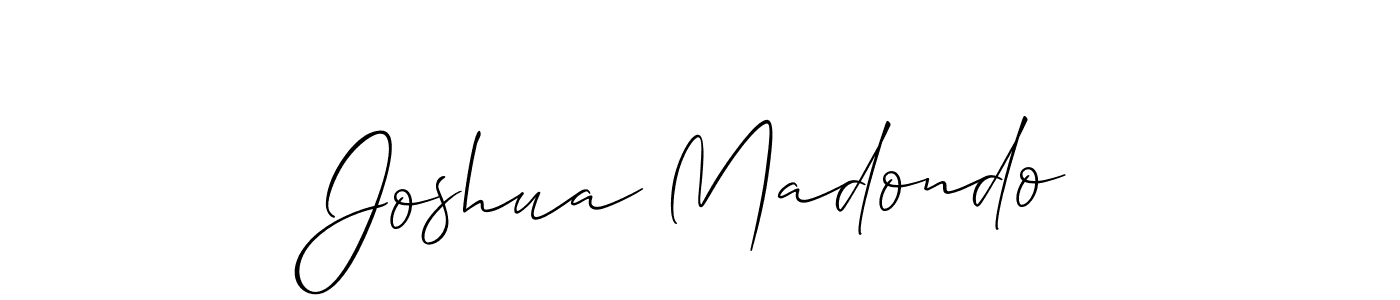 Design your own signature with our free online signature maker. With this signature software, you can create a handwritten (Allison_Script) signature for name Joshua Madondo. Joshua Madondo signature style 2 images and pictures png