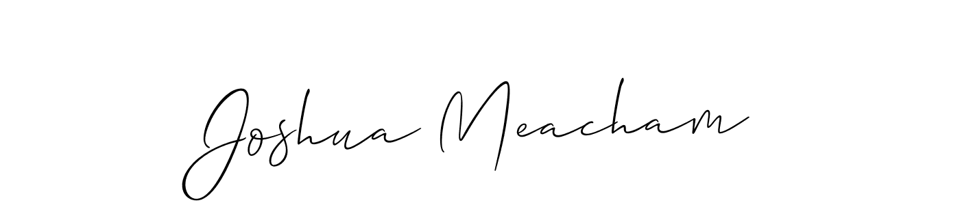 Design your own signature with our free online signature maker. With this signature software, you can create a handwritten (Allison_Script) signature for name Joshua Meacham. Joshua Meacham signature style 2 images and pictures png