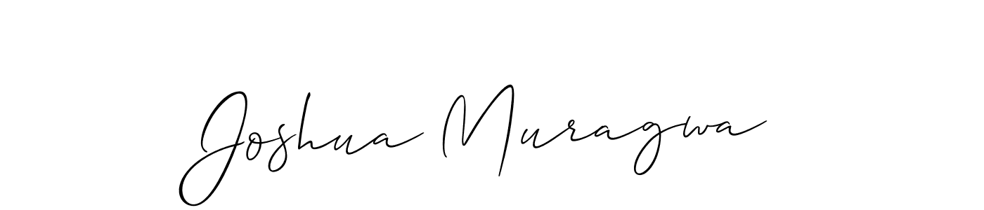 Design your own signature with our free online signature maker. With this signature software, you can create a handwritten (Allison_Script) signature for name Joshua Muragwa. Joshua Muragwa signature style 2 images and pictures png
