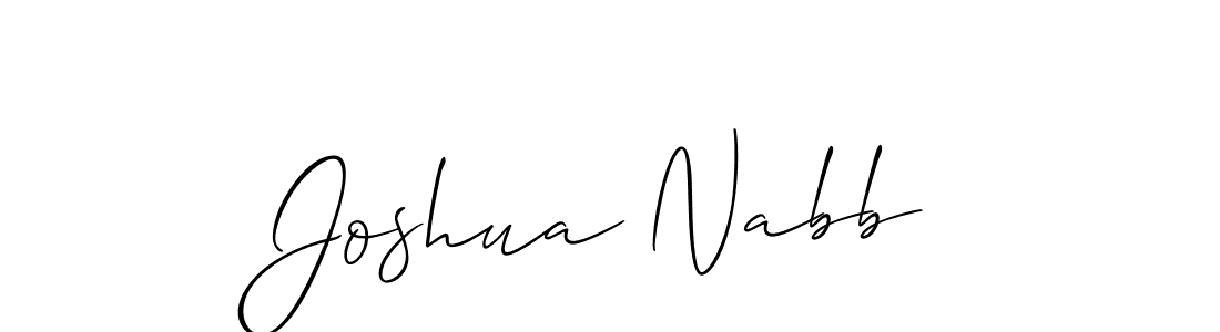 How to make Joshua Nabb signature? Allison_Script is a professional autograph style. Create handwritten signature for Joshua Nabb name. Joshua Nabb signature style 2 images and pictures png