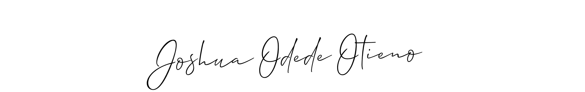 Create a beautiful signature design for name Joshua Odede Otieno. With this signature (Allison_Script) fonts, you can make a handwritten signature for free. Joshua Odede Otieno signature style 2 images and pictures png