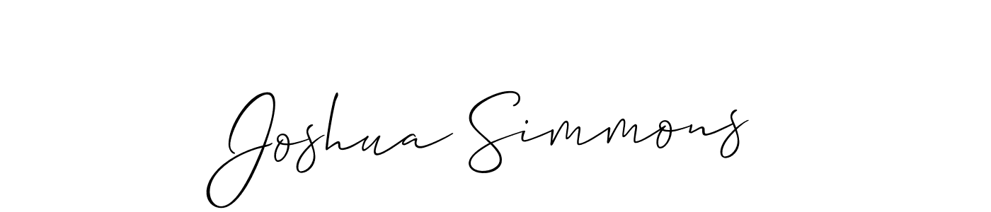 Design your own signature with our free online signature maker. With this signature software, you can create a handwritten (Allison_Script) signature for name Joshua Simmons. Joshua Simmons signature style 2 images and pictures png