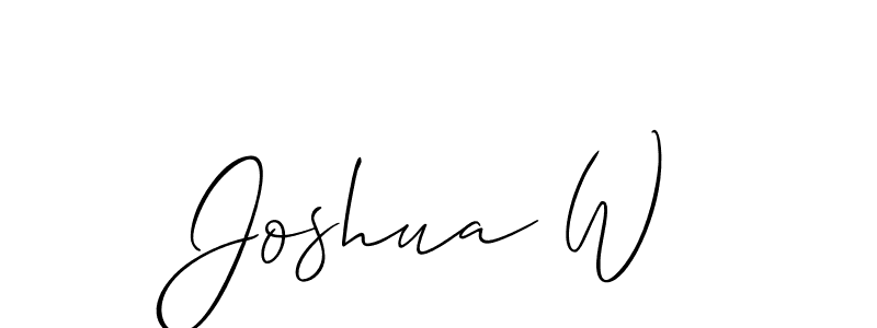 How to Draw Joshua W signature style? Allison_Script is a latest design signature styles for name Joshua W. Joshua W signature style 2 images and pictures png