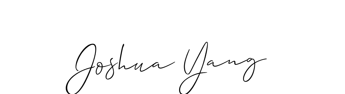 How to make Joshua Yang signature? Allison_Script is a professional autograph style. Create handwritten signature for Joshua Yang name. Joshua Yang signature style 2 images and pictures png