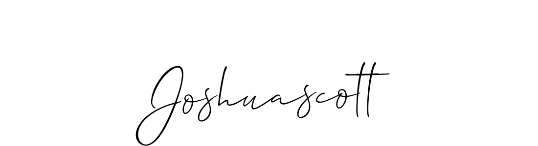 Make a short Joshuascott signature style. Manage your documents anywhere anytime using Allison_Script. Create and add eSignatures, submit forms, share and send files easily. Joshuascott signature style 2 images and pictures png