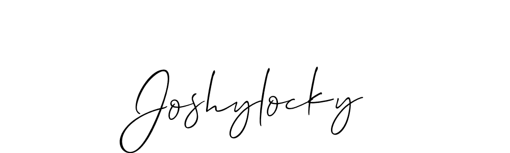 Make a beautiful signature design for name Joshylocky. With this signature (Allison_Script) style, you can create a handwritten signature for free. Joshylocky signature style 2 images and pictures png