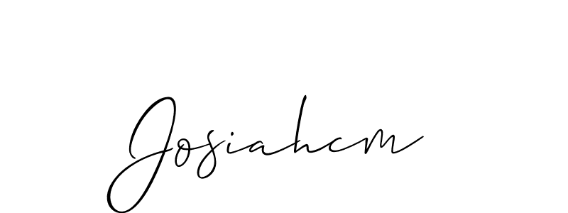Create a beautiful signature design for name Josiahcm. With this signature (Allison_Script) fonts, you can make a handwritten signature for free. Josiahcm signature style 2 images and pictures png