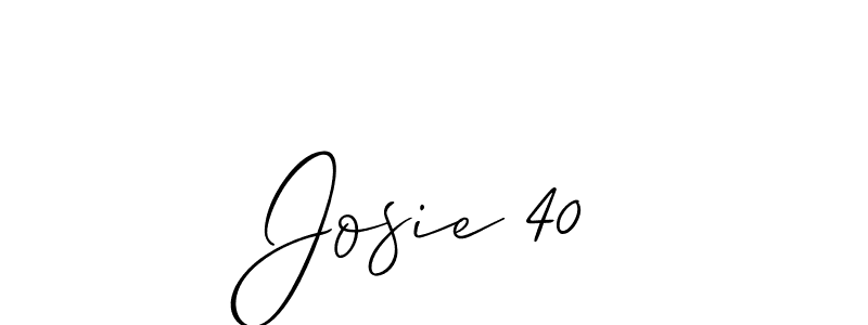 It looks lik you need a new signature style for name Josie 40. Design unique handwritten (Allison_Script) signature with our free signature maker in just a few clicks. Josie 40 signature style 2 images and pictures png