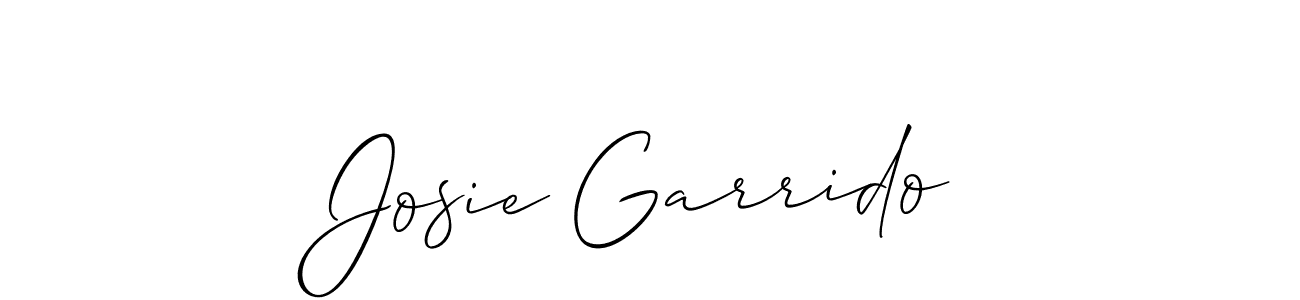 Allison_Script is a professional signature style that is perfect for those who want to add a touch of class to their signature. It is also a great choice for those who want to make their signature more unique. Get Josie Garrido name to fancy signature for free. Josie Garrido signature style 2 images and pictures png