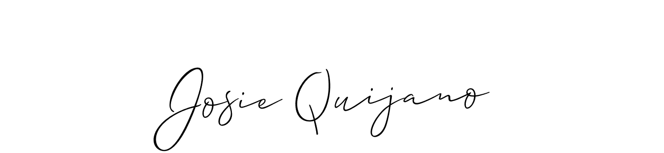Make a beautiful signature design for name Josie Quijano. With this signature (Allison_Script) style, you can create a handwritten signature for free. Josie Quijano signature style 2 images and pictures png