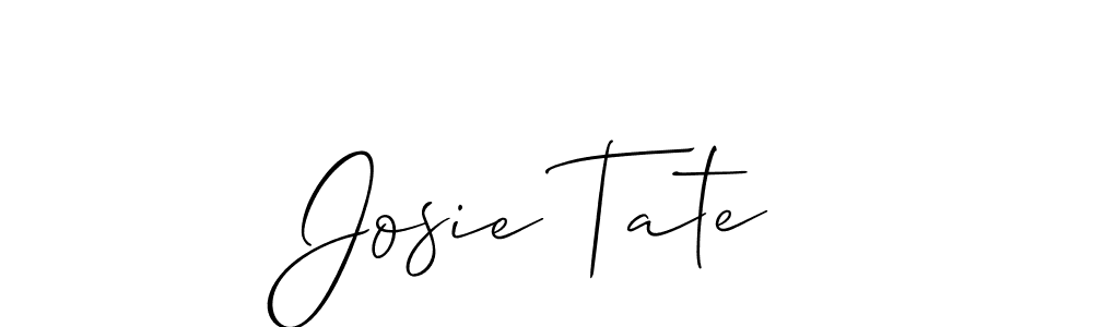 Use a signature maker to create a handwritten signature online. With this signature software, you can design (Allison_Script) your own signature for name Josie Tate. Josie Tate signature style 2 images and pictures png