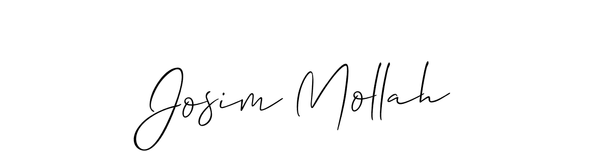 Also we have Josim Mollah name is the best signature style. Create professional handwritten signature collection using Allison_Script autograph style. Josim Mollah signature style 2 images and pictures png